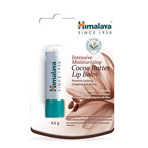 Himalaya Intensive Moisturizing Cocoa Butter Lip Balm  Rich Cocoa Butter Repairs Dry & Chapped Lips Enriched with Vitamin E Hydrates, Nourishes & Improves Lips Elasticity- 4.5g