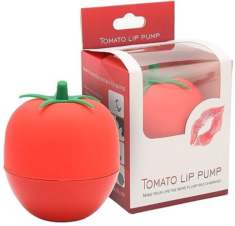 ZJchao Lip Plumper, Dispositivo per Rimpolpare le Labbra a Forma di Pomodoro Potenziatore per Labbra Strumento Portatile per Bocca in Silicone per Uso Alimentare per Labbra Rosse