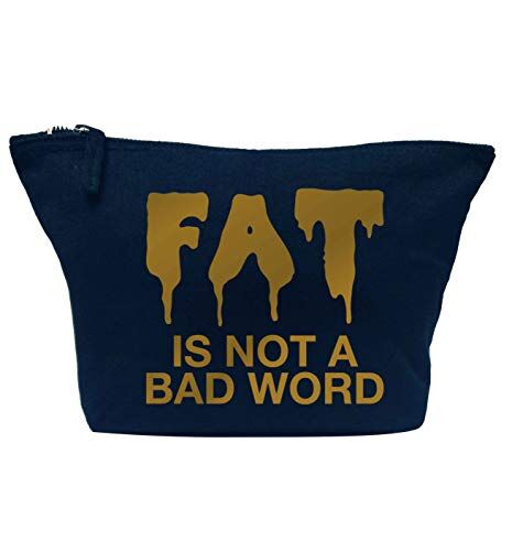Creative Flox Trousse per trucco, motivo: Fat is not a Bad Word