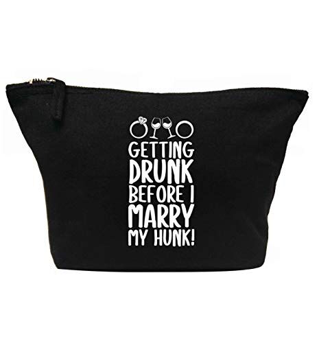 Flox Trousse creative, con scritta "Get Drunk before I Marry My Hunk
