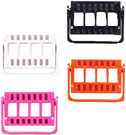 FRCOLOR 4Pcs16 di Stoccaggio Fori Acrilici Custodia per Unghie Supporto per Desktop Slot Rack Colori di Macinazione Misti Supporto per Testina di Visualizzazione Strumenti per Organizer