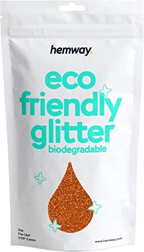 Hemway Eco Friendly biodegradabile glitter 100g / 3,5 once Bio Cosmetic sicuro Sparkle vegan per Face, Ombretto 1/64" 0.015" 0,4 millimetri Rame