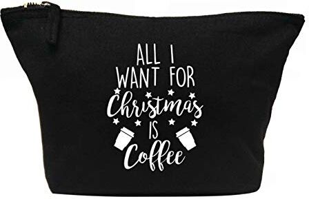 Creative Flox Trousse per trucco creativo, motivo:"Want Christmas is Coffee