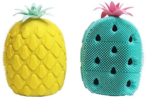 No Spugna da Bag in Silicone Ananas con Pennello Shampoo Spazzola Multifunzione meridia Massaggio Universale Cuozao artefatto