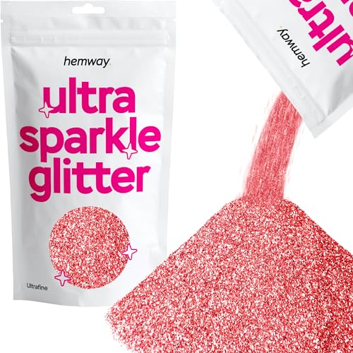 Hemway Ultra Fine/Extra Fine Sparkle Glitter 100g 3,5 once cosmetici sicuri 1/128" in oro rosa