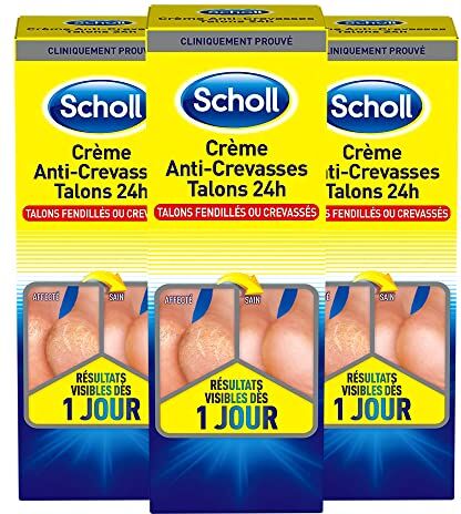 Scholl Set di 3 creme anti-crepe tacchi 24 ore