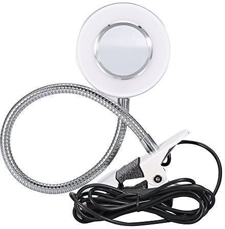 Agatige 1PC Lampada di bellezza in metallo USB Nuovo tatuaggio per sopracciglia Manicure Lampada a luce calda senza ombre per nail art Lettura di scrittura