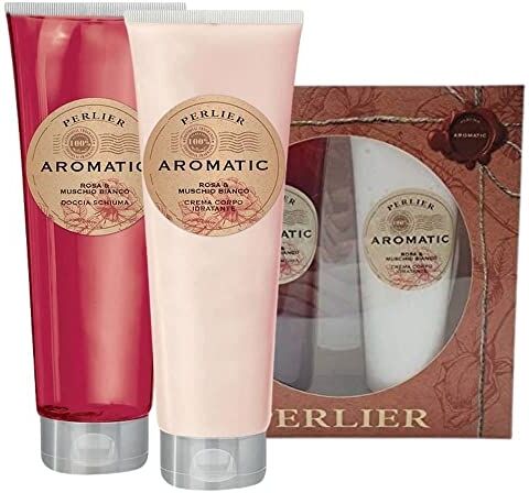 Perlier Confezione Regalo Rosa e Muschio Bianco Crema Corpo 250 ml. + Doccia Schiuma 250 Ml.