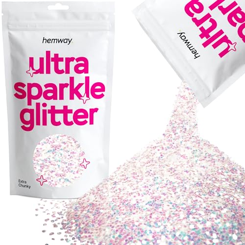 Hemway Extra 1 millimetro Chunky glitter 100g 3,5 once cosmetici sicuri 1/24" Madreperla