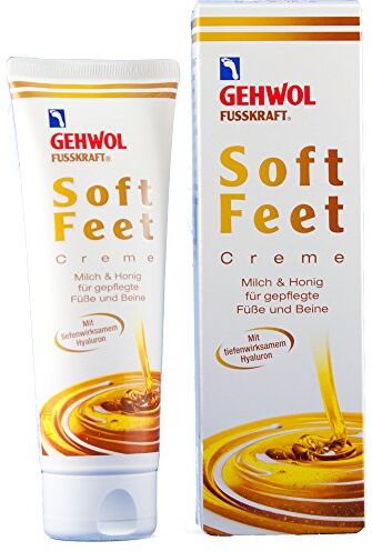 Gehwol , Fusskraft, crema Soft Feet, crema per i piedi da 125 ml, sensazione liscia e setosa con latte e miele