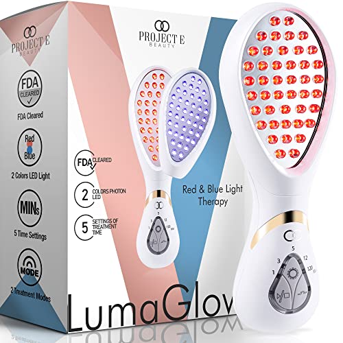 Pro-Ject LumaGlow Terapia a Luce LED Rossa e Blu di    Anti-Aging & Anti-Acne   Riduce le Rughe   Calma l'Infiammazione e la Pelle Sensibile   Utilizzo in Spa e a Casa