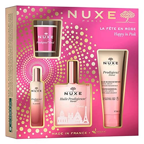 Nuxe Set gel doccia Florale + Huile Prodigieuse + Crème Prodigieuse Boost + Candela 4 unità