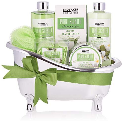 Brubaker Cosmetics Set bagno e doccia in Aloe Vera Set regalo 7 pezzi in vasca decorativa