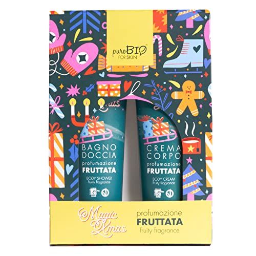 Generico PUROBIO – KIT DI NATALE MAGIC XMAS ROUTINE CORPO RICCA DELUXE CREMA CORPO E BAGNO DOCCIA 150ML FRUTTATA I PROFUMATI IDEA REGALO ECOBIO VEGANO N034