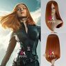 GABLOK Movie Captain America Black Widow parrucca arancione Scarlett Johansson arancione capelli dritti/parrucca gioco di ruolo costumi per capelli