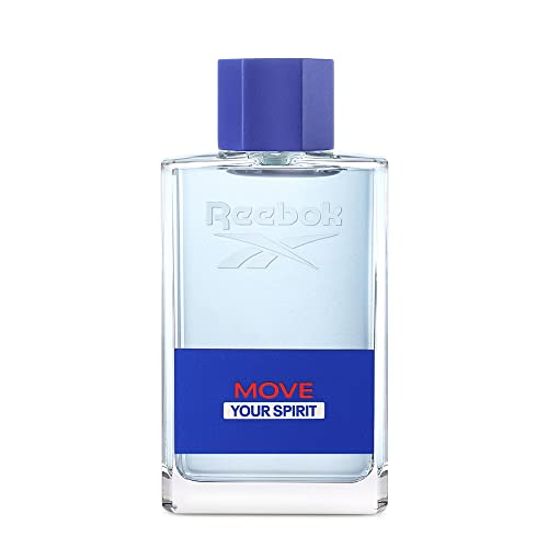 Reebok Move Your Spirit Profumi Uomo Eau de Toilette 100ml con Vaporizzatore Fragranza Maschio, Marina e Fresca Colonia Uomo Regalo Uomo