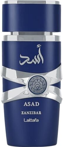 Lattafa Asad Zanzibar Eau de Parfum Spray for Unisex, 3.4 Ounce