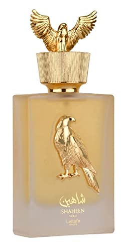 Lattafa Profumi Shaheen Gold for Unisex Eau de Parfum Spray, 3.4 Ounce