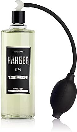 barber marmara No.4 Eau de Cologne uomo con nebulizzatore a pompa a sfera in una flacone di vetro 1x 500ml After Shave Men Acqua profumata Rinfresca e rinfresca Spray Barbershop -Spray corpo