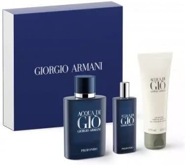 Giorgio Armani ACQUA DI GIO PROFONDO EDP 75 ML + MINI 15 ML + GEL 75 ML SET REGALO