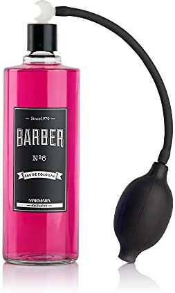 barber marmara No.6 Eau de Cologne uomo con nebulizzatore a pompa a sfera in una flacone di vetro 1x 500ml After Shave Men Acqua profumata Rinfresca e rinfresca Spray Barbershop -Spray corpo