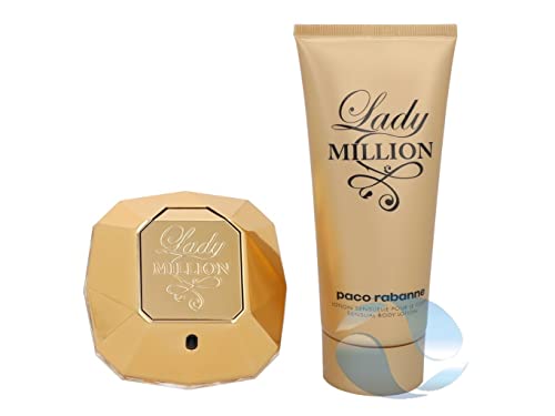 Paco Rabanne Set Lady Million Edp 80 Ml + Body 100 Ml, Set da 2 pezzi