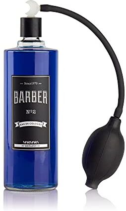 barber marmara No.2 Eau de Cologne uomo con nebulizzatore a pompa a sfera in una flacone di vetro 1x 500ml After Shave Men Acqua profumata Rinfresca e rinfresca Spray Barbershop -Spray corpo