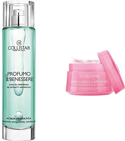 Collistar Profumo di Benessere, Profumo fresco e fiorito ricco di essenze aromatiche, 100 ml & Crema Carezza dell'Amore, Una texture soffice che rende la pelle vellutata, 200ml