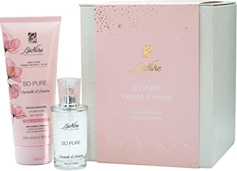 Bionike Cofanetto Idea Regalo So Pure Incanto d'Amore, Fragranza Fiorita Profumo Eau de Toilette, 50 ml e Doccia Schiuma Detergente Corpo, 200 ml