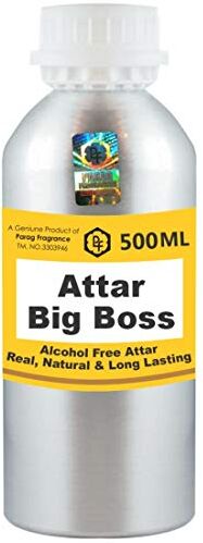 Parag fragrances Big Boss Attar 500 ml Wholesale Pack Attar (Alcohol Free, Long Lasting Attar For Men – Women & Religious usse) Worlds Best Attar   Itra   Fragrance Oil   Scent