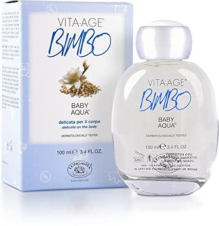 Bottega di LungaVita Natural Products BabyAcqua Vita-age Bimbo. Acqua di colonia senza alcool che lascia la pelle fresca e leggermente profumata.Con calendula e camomilla per la pelle delicata dei bambini. 100 ml