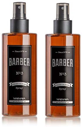 barber marmara Eau de Cologne Spray da uomo (2 x 250 ml) After Shave Men – Acqua profumata – Acqua da barba uomo – rinfrescata – Profumo da uomo – Disinfettante 70° alcol (2 x n.3)