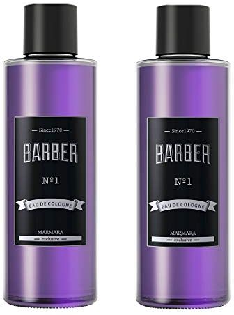 barber marmara No.1 Eau de Cologne Splash in flacone da 500 ml – After Shave Men – Acqua profumata – Acqua da barba uomo – Rinfrescato – Profumo uomo – Alcol 70° – Profumo Barbershop (2 x n. 1)