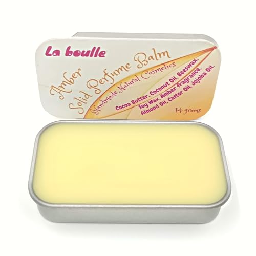 La Boulle Balsamo di profumo naturale solido ambrato. Per pelli sensibili. Fatto a mano nel Regno Unito.