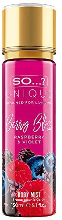 SO...? So…? Unique Womens Vegan Berry Bliss Body Mist Fragrance Spray 150ml