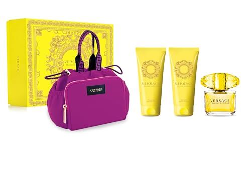 Versace Yellow Diamond Eau de Toilette 90 ml + gel doccia 100 ml + lozione corpo 100 ml + borsa a mano