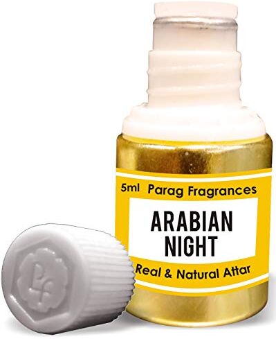 Parag fragrances Arabian Night Attar 5 ml (alcool free long Lasting Attar for Men or Religious Use) Tradizionale Bhapka Processed Attar/Made in India