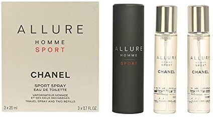 Chanel Allure Homme Sport Edt Diffusore, 3 x 20 ml, 1 pezzo da 60 ml