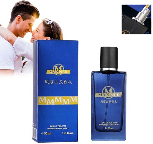 Generic Colonia Uomo Blu Fresco e Leggero Colonia Legnosa Orientale Uomo Profumo Lunga Durata Regalo per Amici Anziani 55ml (1 pz)