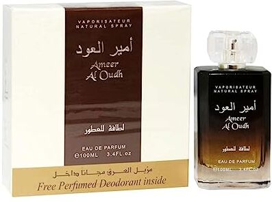 Generic Tariba Ameer Al Oud Eau de Parfume con fresca fragranza orientale, 100 ml, profumo per uomo e donna,