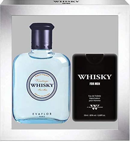 EVAFLORPARIS WHISKY VINTAGE • Cofanetto Eau de Toilette 100ML + profumo da viaggio 20 ml • Spray • Profumo Uomo • Regalo •