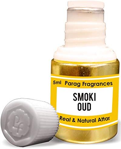 Parag fragrances Smoki Oudh Attar 5 ml (Alcohol Free Long Lasting Attar For Men or Religious Use) Tradizionale Bhapka Processed Attar/Made in India