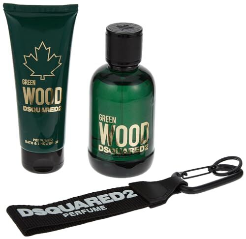 Dsquared2 GREEN WOOD POUR HOMME EDT 100 ML + GEL DUCHA 150 ML + LLAVERO SET REGALO