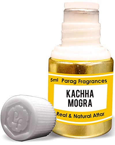 Parag fragrances Kachha Mogra Attar 5 ml (Alcohol Free Long Lasting Attar For Men or Religious Use) Tradizionale Bhapka Processed Attar/Made in India
