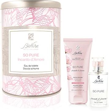 Bionike Kit Natale So Pure Incanto D'amore Eau De Toilette 50 Ml E Doccia Schiuma, 200 ml