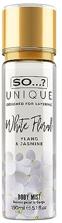 SO...? So…? Unique Womens Vegan White Floral Body Mist Frragrance Spray 150ml