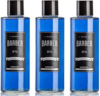 barber marmara N. 2 Eau de Cologne Splash Uomo (3 x 500 ml) in flacone di vetro After Shave Men Acqua Profumata Acqua da barba Uomo, rinfresca profumo di lunga durata, disinfettante 70% alcol