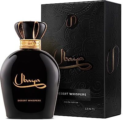 Generic UBAYA Black Collection DESERT WHISPERS Eau de Parfum 100ml Pelle Verde Arabo Profumo con Agarwood, Caramello e Mandarino