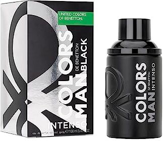 United Black Intenso, Eau de Parfum da uomo, Lunga durata, Fragranza giovanile, moderna e intensa, Note legnose e agrumate , ottime da indossare di giorno , 100 ml