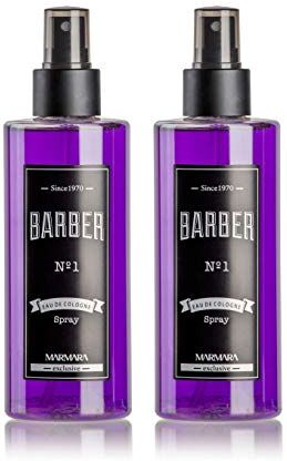 barber marmara Eau de Cologne Spray da uomo (2 x 250 ml) After Shave Men – Acqua profumata – Acqua da barba Uomo – Rinfrescato – Profumo da uomo – Disinfettante 70° alcol (2 x n. 1)